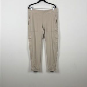 Athleta Chelsea Beige 6 Pocket Lined Pullon Cargo Pants Plus Size Women's 16